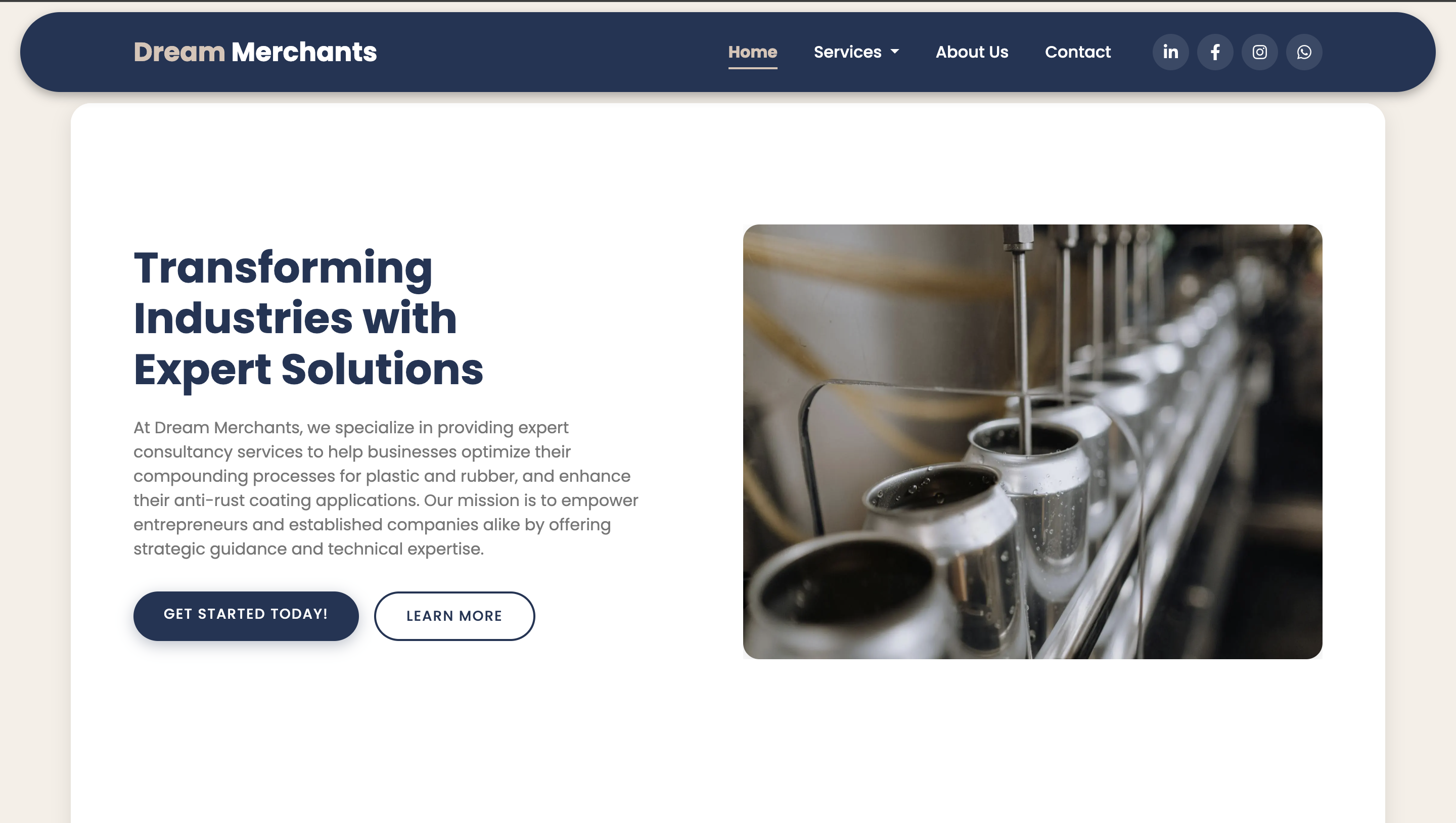 Dream Merchants Website